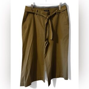 Lafayette 148 New York Belted Wide Leg Cropped Pants, 14